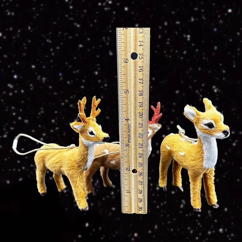 Target Reindeer Christmas Ornament Brown Deer Wondershop 3 Set 5